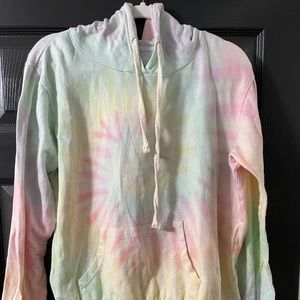 Rainbow tie-dye hoodie